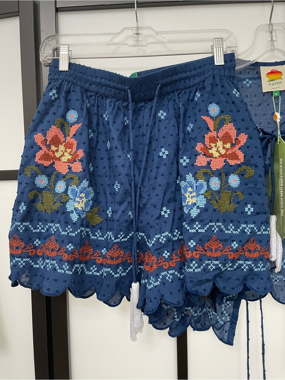 Farm Rio Navy Floral Embroidered Two-Piece Set - Picture 6 of 6